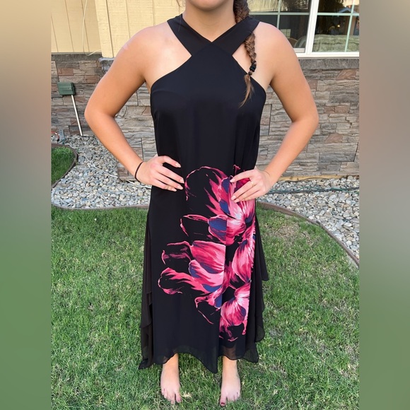 Jennifer Lopez Chiffon Maxi Dress (Medium) - Picture 1 of 8